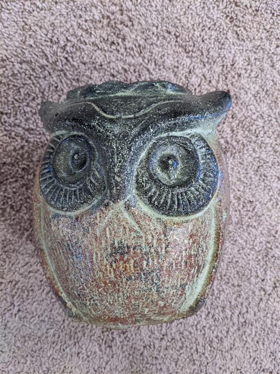Ceramic Owl Mexican Flower Pot - Light Green - Indoor Outdoor