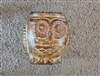 Ceramic Aztec Owl Flower Pot - Biege, Owl Gifts, Mexican Pottery, Indoor Outdoor Owl Decorations, Medium Pot