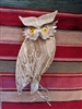 Owl Home Decor, Metal Owl Statue, Owl Decoration for Home, Metal Owl Yard Art, Metal Owl Sculpture, Owl Figurine Home Decor, Beige Owl