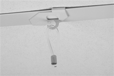 STAS Drop Ceiling Hook + Loop Perlon Cord + Zipper Hook