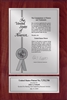 Patent Plaques Custom Wall Hanging Contemporary Patent Plaque - 8" x 12" Silver and Cherry.