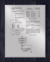 Patent Plaques Custom Wall Hanging Traditional Patent Plaque - 10.5" x 13" Silver and Black.
