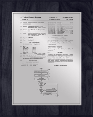 Patent Plaques Custom Wall Hanging Traditional Patent Plaque - 8" x 10" Silver and Black.