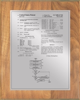 Patent Plaques Custom Wall Hanging Traditional Patent Plaque - 8" x 10" Silver and Oak.