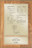 Patent Plaques Custom Wall Hanging Traditional Patent Plaque - 8" x 12" Gold and Oak.
