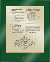 Patent Plaques Custom Wall Hanging Ultramodern Traditional Patent Plaque - 10.5" x 13" Gold and Green Acrylic.