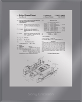 Patent Plaques Custom Wall Hanging Ultramodern Traditional Patent Plaque - 10.5" x 13" Silver and Translucent Grey Acrylic.