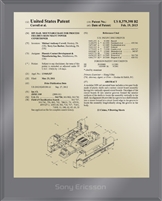 Patent Plaques Custom Wall Hanging Ultramodern Traditional Patent Plaque - 8" x 10" Gold and Translucent Grey Acrylic.