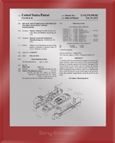 Patent Plaques Custom Wall Hanging Ultramodern Traditional Patent Plaque - 8" x 10" Silver and Red Acrylic.