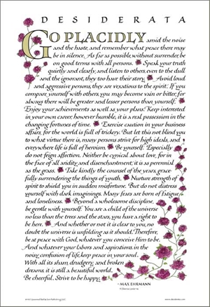 Desiderata poster