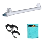 Aqua Ultraviolet Classic 40 Watt White 3/4" UV Sterilizer, THREE Mounting Clips, & Towel Package