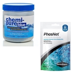 Boyd Enterprises Chemi-Pure Blue & Seachem PhosNet Small Marine Tank Chemical Filtration Upgrade Package