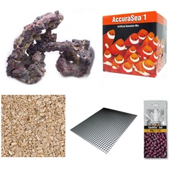 Coralife Size 32 LED BioCube Aquarium Reef SALT, SAND & ROCK PACKAGE