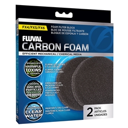 Fluval FX Filter Replacement Carbon Foam Pad 2-Pack (Fluval A249)