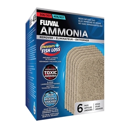 Fluval 306/307/406/407 Filter Replacement Ammonia Remover Pads, 6-Pack (Fluval A258)