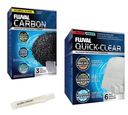 Fluval 306/307 406/407 Canister Filter Monthly Maintenance Kit Package