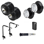 Kessil A360X Tuna Blue LED Lights, Mounting Arms, WiFi Dongle & Extra Narrow Reflectors DEEP TANK Package