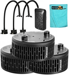 Kessil THREE A360X Tuna Sun LED Lights, WiFi Dongle, THREE Goosenecks & Towel Package