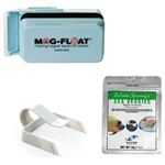 Mag-Float-410 Large Acrylic Aquarium Cleaner, Feeding Clip & Sea Veggies Package