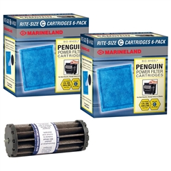 Marineland Penguin BIO-Wheel 170 Rite-Size C Replacement Filter Cartridge 12-Pack & Bio-Wheel Assembly Package