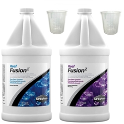 Seachem Fusion 1, Fusion 2, 4 liter & 2X Measuring Cups Package