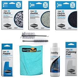 Seachem Tidal 35 Filter Complete Maintenance Bundle