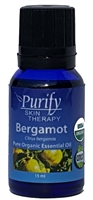 USDA Certified Organic Bergamot Essential Oil | 100% Pure Premium Grade | Purify Skin Therapy