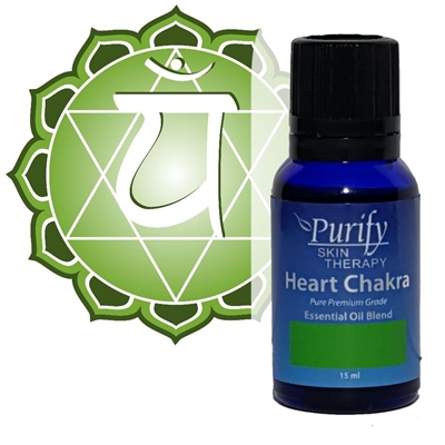 Chakra Heart Essential Oil Blend | Certified Pure Organic Essential Oil Blend | Purify Skin Therapy