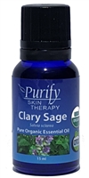 Clary Sage Essential Oil Blend | Certified Pure Organic Essential Oil Blend | Purify Skin Therapy