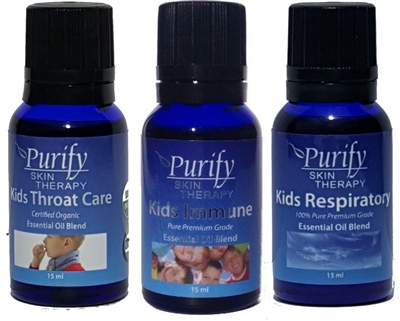 Lavender, Peppermint and Tea Tree Certified Organic & Wildcrafted Premium Oils | Purify Skin Therapy