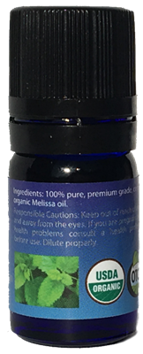 100% Pure Premium Grade, USDA Certified Organic Melissa Essential Oil by Purify Skin Therapy