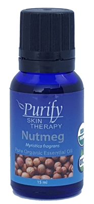 Certified Organic & Wildcrafted Premium Nutmeg Essential Oil by Purify Skin Therapy