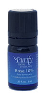 Certified Organic & Wildcrafted Premium Therapeutic Grade Rose Essential Oil with 100% Pure Premium Grade Jojoba Oil | Purify Skin Therapy