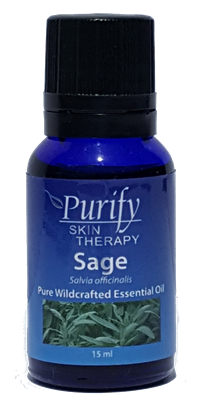 100% Pure Premium Grade, Wildcrafted Sage Essential Oil by Purify Skin Therapy