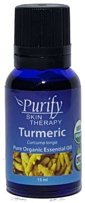 100% Pure Premium Grade, USDA Certified Organic Turmeric Essential Oil by Purify Skin Therapy