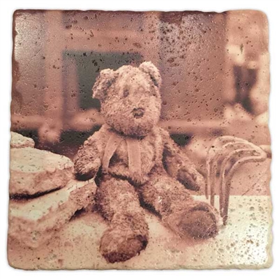 The Muddy Teddy Bear Marble Coaster Set