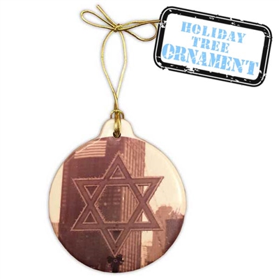 Chanukah Tree Ornament Marble Coaster Set