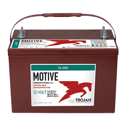 Trojan Motive 24-AGM 76Ah 12VDC Group 24 Deep-Cycle AGM Battery