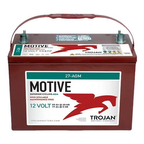 Trojan Motive 27-AGM 89Ah 12VDC Group 27 Deep-Cycle AGM Battery
