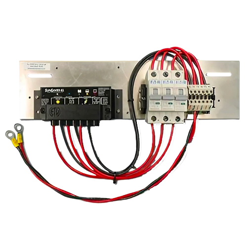 Ameresco Solar ASSEM-SS-6L-12V Pre-wired Universal Backplate Assembly w/ Morningstar SunSaver 6A 12VDC PWM Charge Controller (Low Voltage Disconnect)