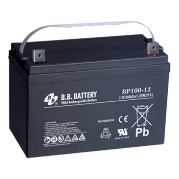 B.B. Battery BP Series BP100-12 100Ah 12VDC VRLA Rechargeable AGM Battery