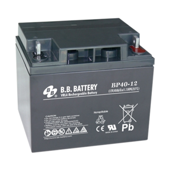 B.B. Battery BP Series BP40-12 40Ah 12VDC VRLA Rechargeable AGM Battery