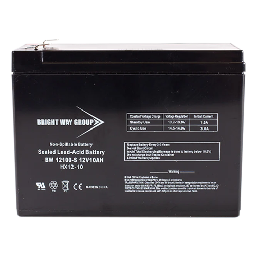 Bright Way Group BW-12100-S-F2 10Ah 12VDC AGM Sealed Lead Acid Battery