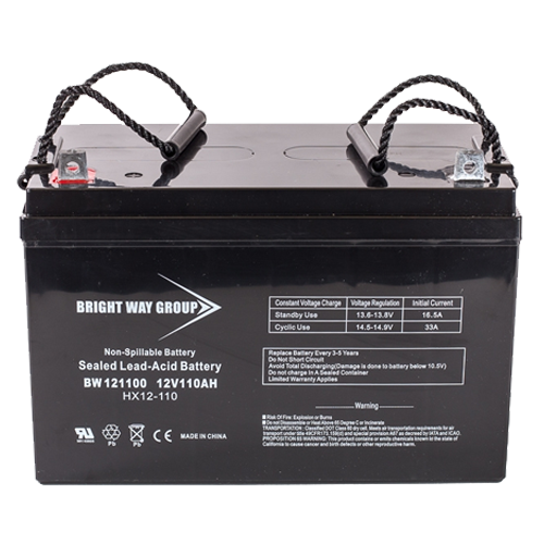 Bright Way Group BW-121100-DT-Group30H 110Ah 12VDC AGM Sealed Lead Acid Battery