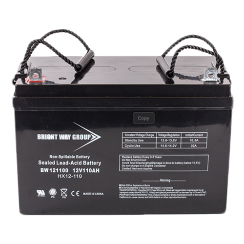 Bright Way Group BW-121100-Z-Group30H 110Ah 12VDC AGM Sealed Lead Acid Battery