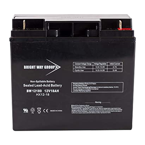 Bright Way Group BW-12180-NB 18Ah 12VDC AGM Sealed Lead Acid Battery