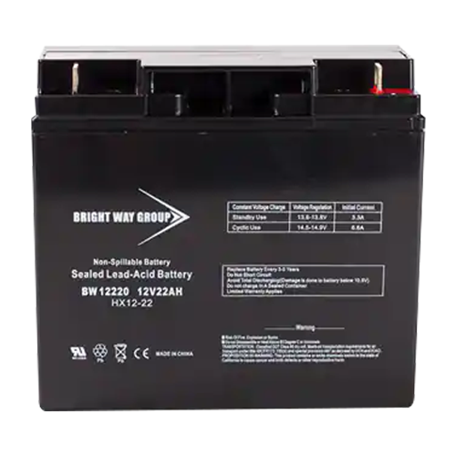 Bright Way Group BW-12220-NB 22Ah 12VDC AGM Sealed Lead Acid Battery