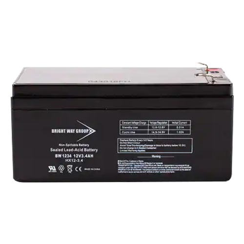 Bright Way Group BW-1234 3.4Ah 12VDC AGM Sealed Lead Acid Battery