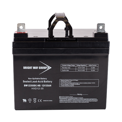 Bright Way Group BW-12350-NB-GroupU1 35Ah 12VDC AGM Sealed Lead Acid Battery