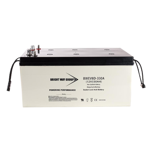 Bright Way Group BW-EV8D-330A 330Ah 12VDC AGM Sealed Lead Acid Battery